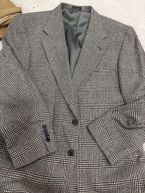 Men's Glen Plaid Notch Lapel Blazer - Gray